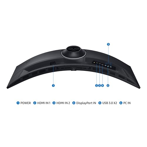 SAMSUNG 49" Odyssey G9 (G95C) DQHD 1000R Curved Gaming Monitor, 240Hz, 1ms, DisplayHDR 1000 L9256