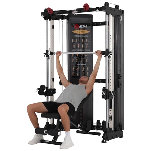 Altas Strength Folding Home Gym Smith Machine with Pulley System Z59689
