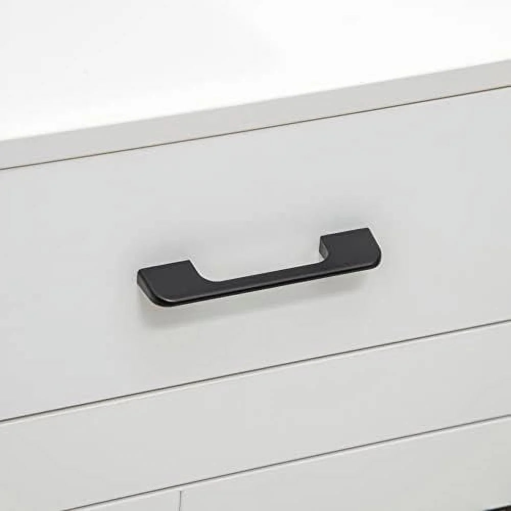 White Dog Crate Furniture with Cushion and Drawer Q96474