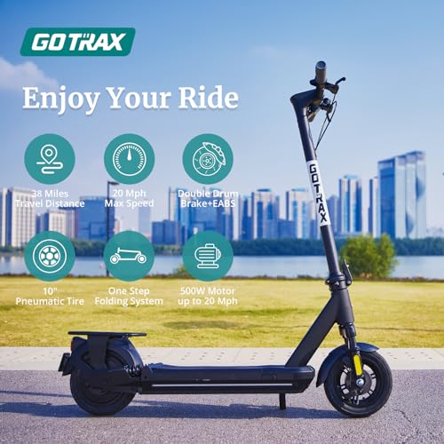 Gotrax Electric Scooter for Adult, 500W Motor, 20MPH, Foldable Commuting E-Scooter A701