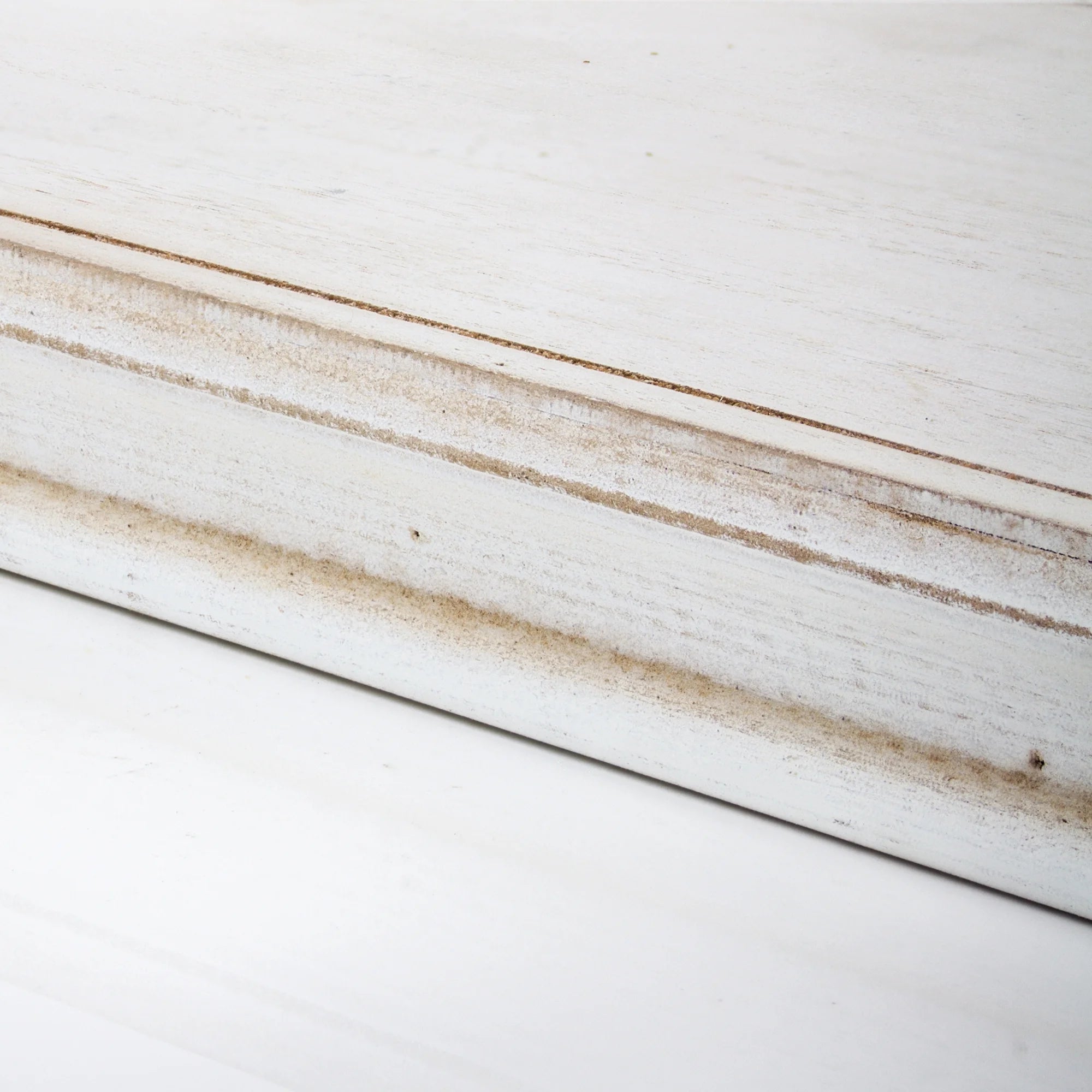 American Art Decor Rustic Whitewashed Wood Floating Corner Shelves, Set of 3 D47446