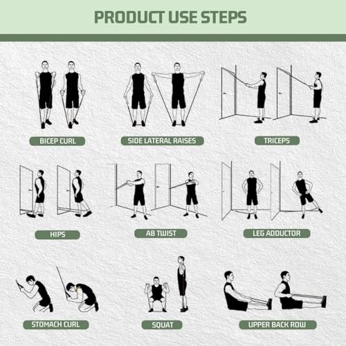VEICK Resistance Bands with Handles for Home Workout O75059