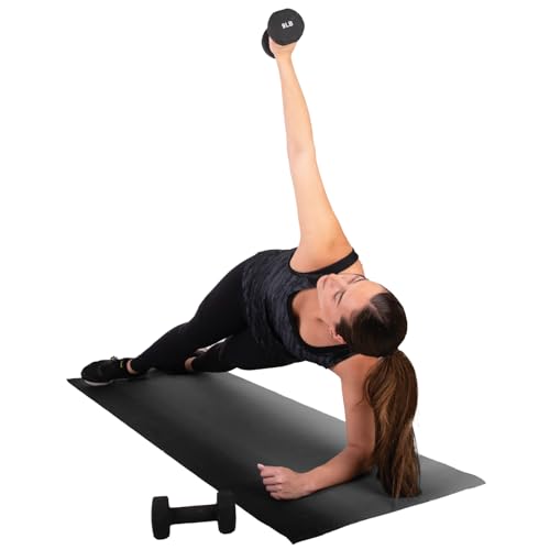 FUXION Neoprene Dumbbell Hand Weights, Set of 2, Hexagon Non-Slip E207497