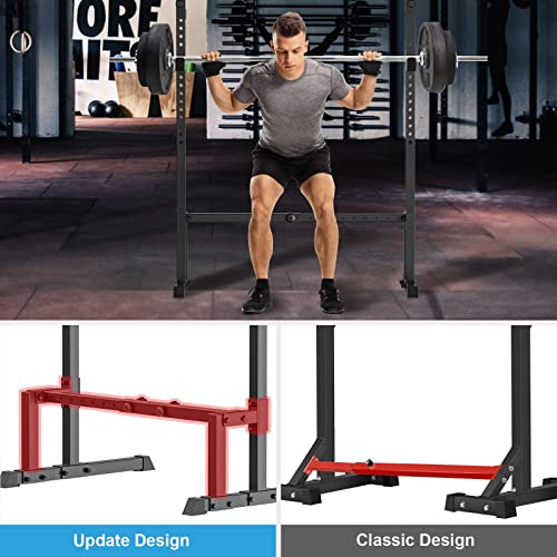 Uboway Barbell Rack Squat Stand Adjustable 550LBS Weight Lifting Home Gym Q332