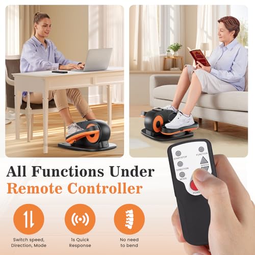 Under Desk Elliptical Machine for Seniors with Remote Control D796667