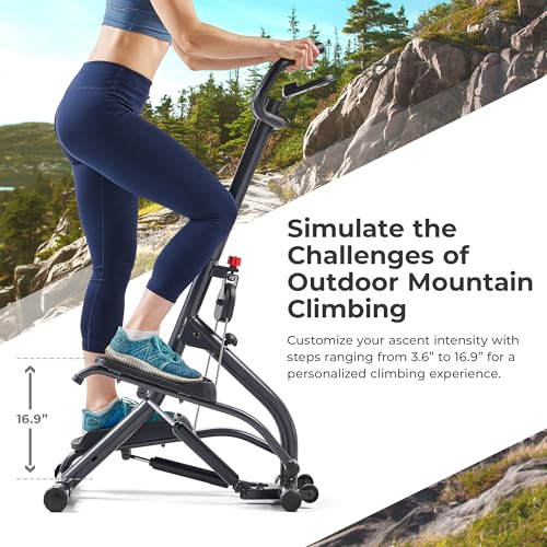 Sunny Health & Fitness Stair Stepper with Handlebar for Leg, Core and Glute Workouts R18169