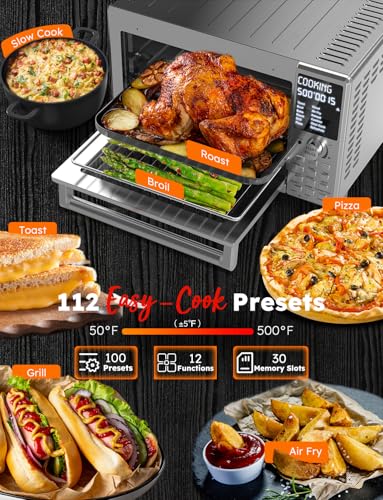 Nuwave Bravo XL Pro Air Fryer Toaster Oven with Grill Combo, 30QT, Stainless Steel F898