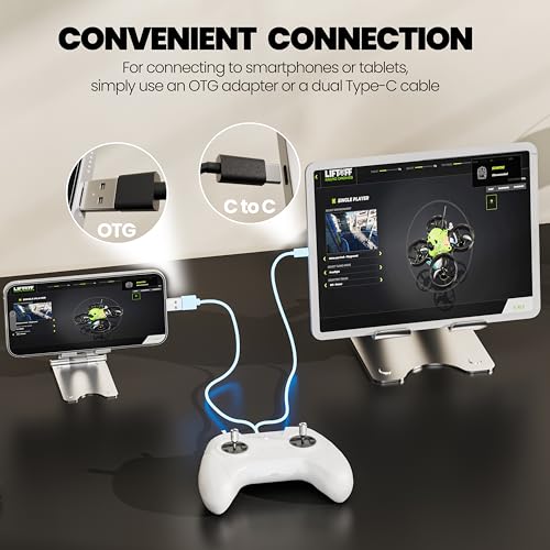 STARDRONE S8 RC Flight Simulator Controller 8 Channels FPV Remote, Mode 2, White L38110
