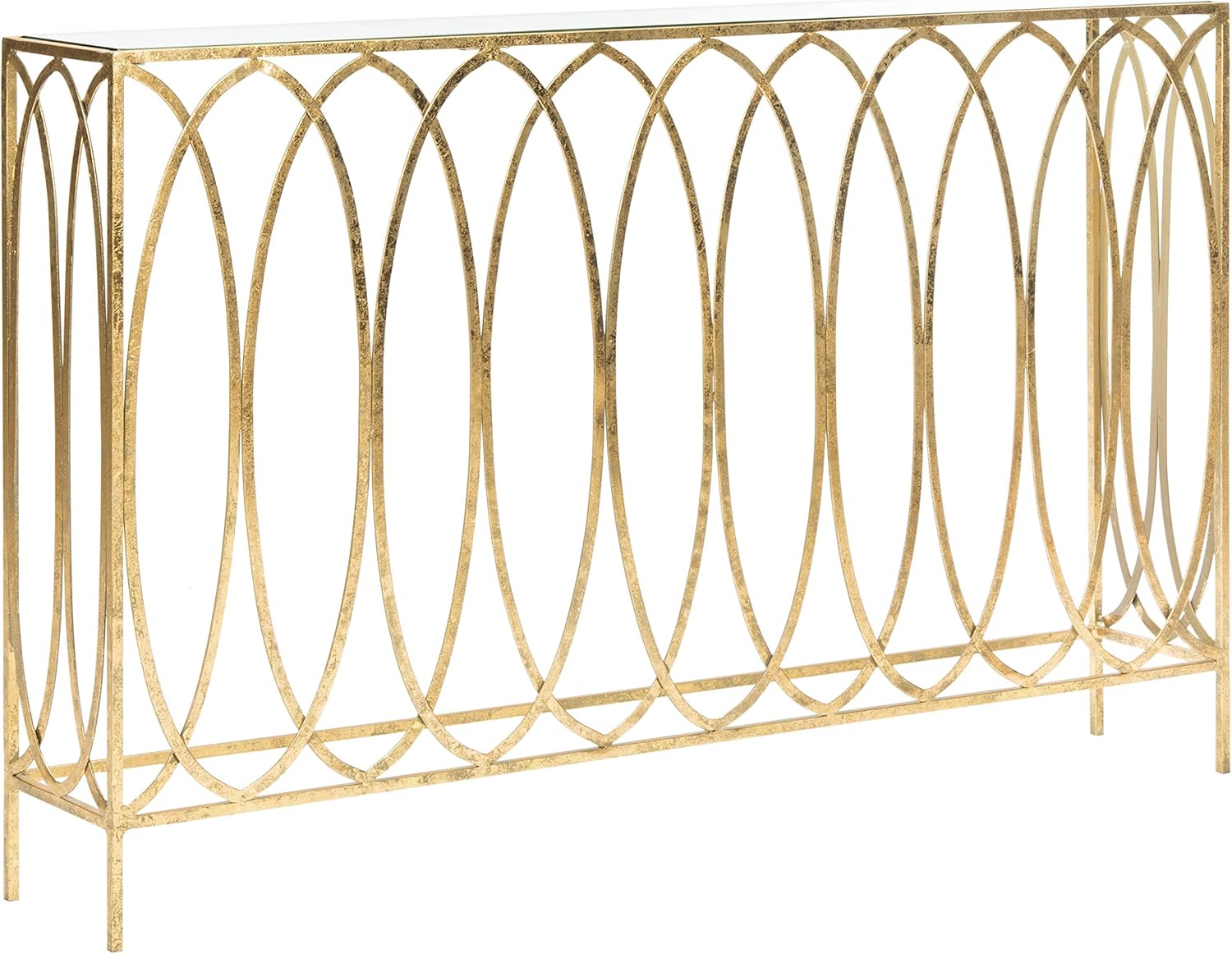 Safavieh Home Carina Gold Foil Glass Console Table S95666
