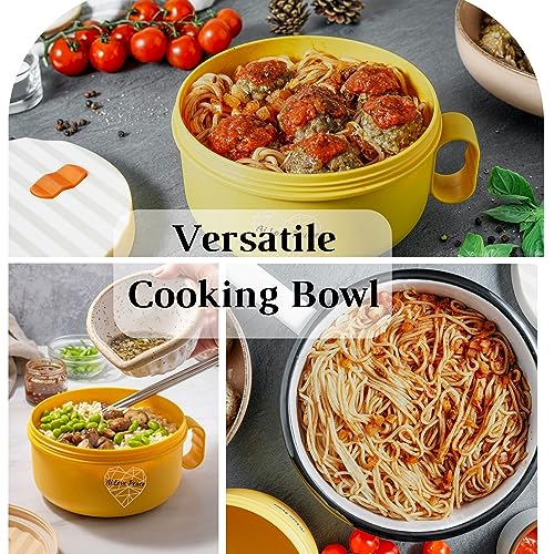 AI LOVE PEACE Ramen Bowl with Lid, 40 oz Microwavable Noodle Bowl G430163