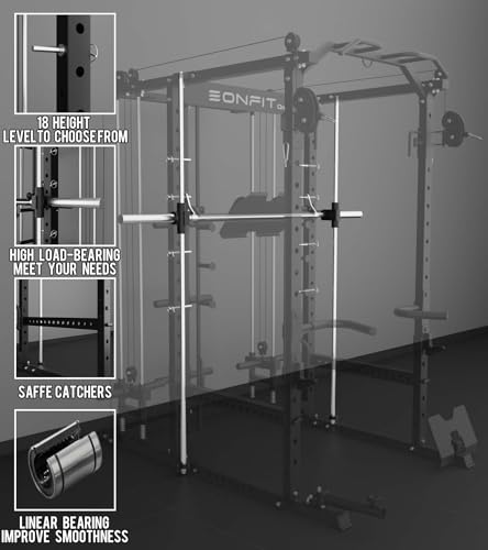 Eonfit E5 Smith Machine with Vertical Leg Press, Power Cage Squat Rack, Home Gym Equipment R390