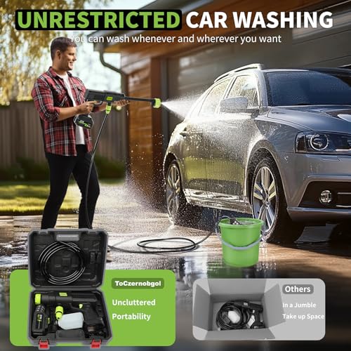 Cordless Portable Pressure Washer 3.0Ah Battery Handheld Car Cleaner O563