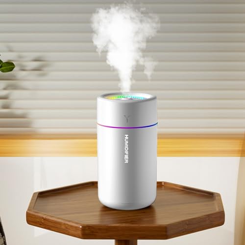 Portable Mini Humidifier 400ml Cool Mist with Night Light for Office Bedroom Car Z88357