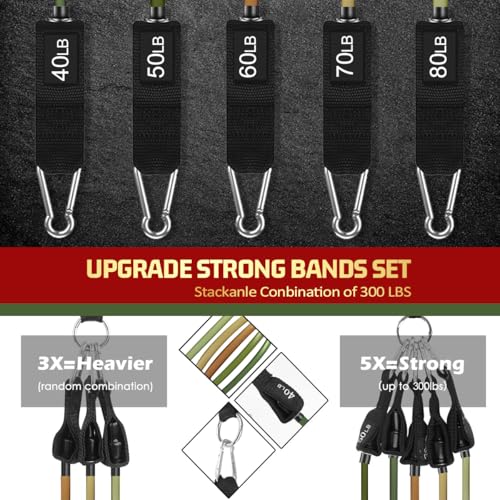 VEICK Resistance Bands with Handles for Home Workout O75059