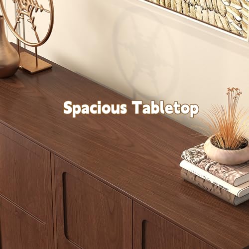 ARTPOWER Sideboard Buffet Cabinet with Storage, 58'' Mid-Century Modern, Brown M393886