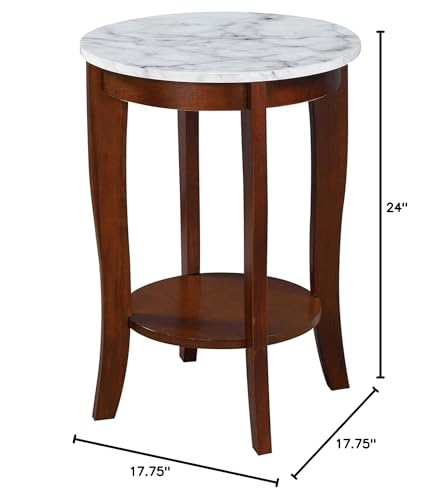 American Heritage Round End Table, Black U219