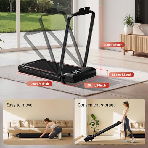 12% Incline Walking Pad Treadmill, 3-in-1 Folding, 2.5 HP Brushless U983150