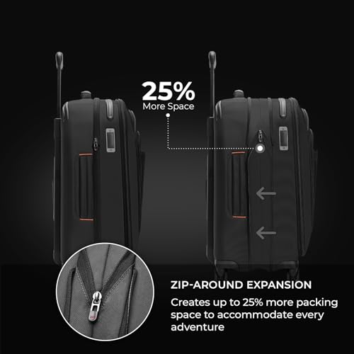 Briggs & Riley 22" Carry On Expandable Spinner - Softside Luggage, Black G487462