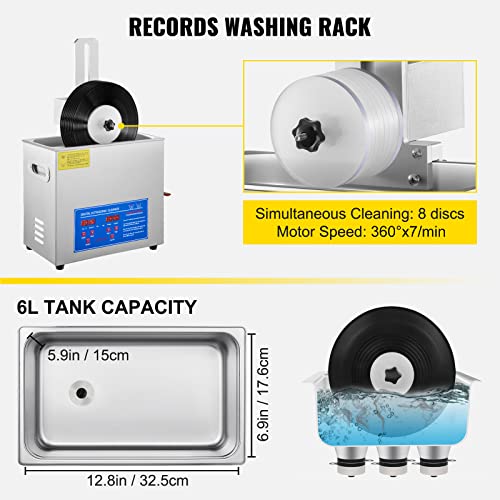 VEVOR Professional Ultrasonic Cleaner with Digital Timer & Heater, 3L W817988