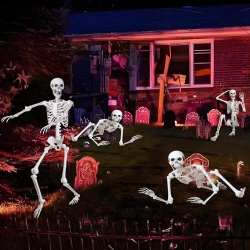 Wocst 5.4Ft Halloween Skeleton with Movable Joints Z6304