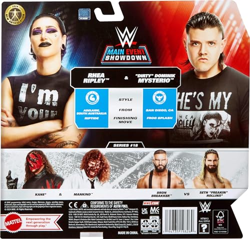Mattel WWE Main Event Championship Showdown 2-Pack Action Figures & Accessory O3534