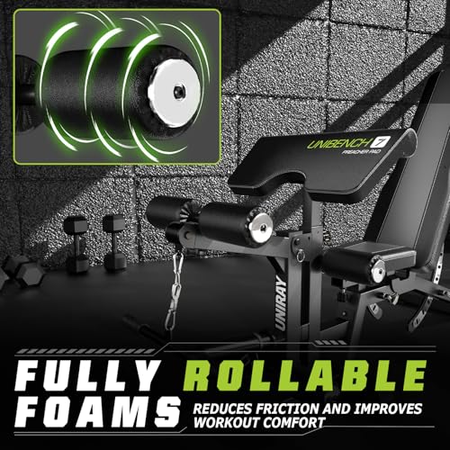Adjustable Weight Bench for Home Gym, 1200 LBS Capacity, Incline Flat Decline S493300