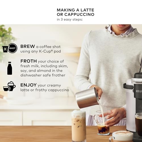 Keurig K-Cafe Single-Serve Coffee, Latte & Cappuccino Maker with Milk Frother, Dark Charcoal H6761