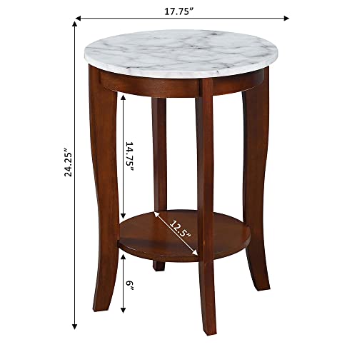 American Heritage Round End Table, Black U219