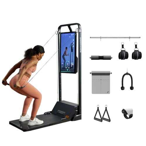 Gym Monster Smart Home Gym, Smith Machine Power Cage with Cable Crossover G34665
