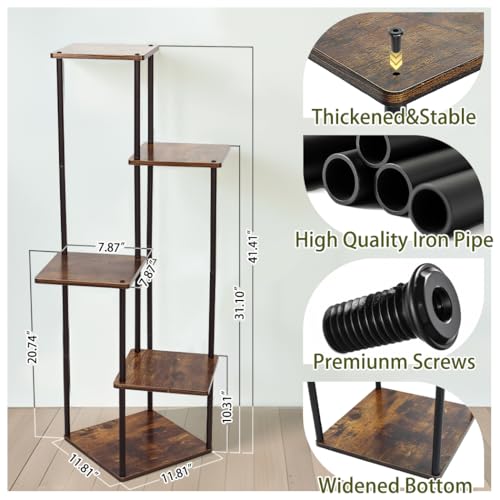 3-Tier Wooden Plant Stand for Indoor Outdoor Flower Pot Display Y623