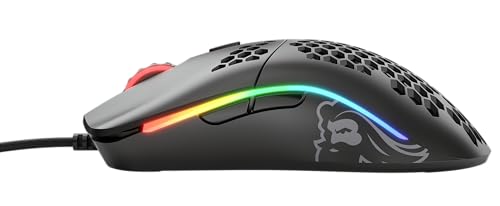 Glorious Model D Wired Gaming Mouse - 68g Honeycomb RGB Ergonomic, Matte White M160012
