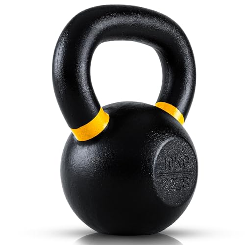 Cast Iron Kettlebell with Powder Coated Wide Handle P961
