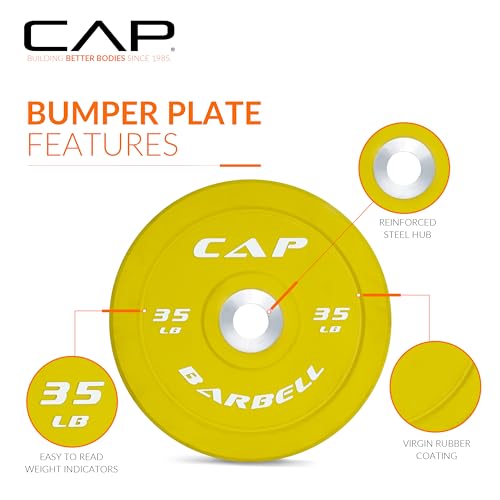 CAP Barbell 2-Inch Olympic Bumper Plate Weight Set O371151