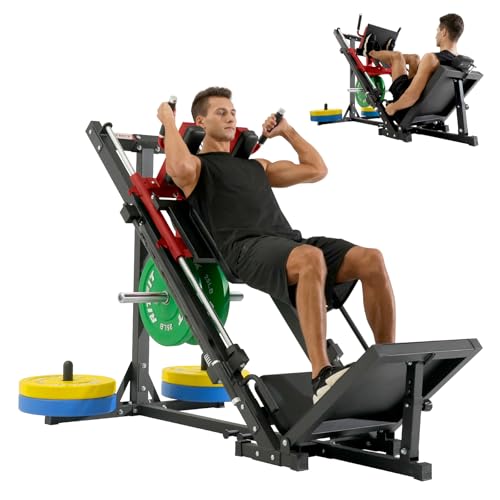 RitFit Leg Press Hack Squat Machine, Adjustable for Home Gym E5729