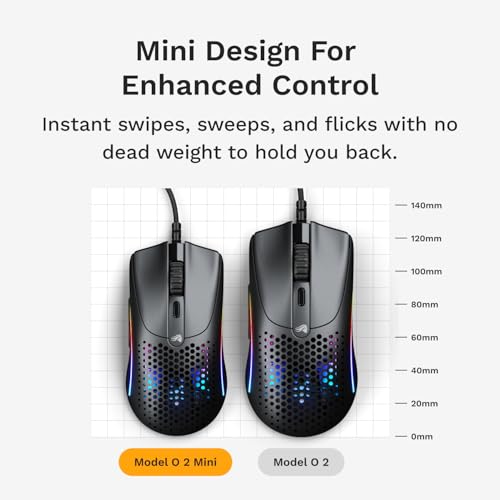 Glorious Model D Wired Gaming Mouse - 68g Honeycomb RGB Ergonomic, Matte White M160012
