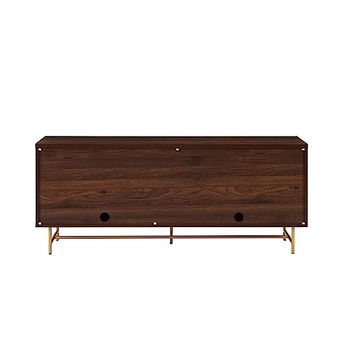 Walker Edison Reema Fluted 4-Door Kitchen Sideboard Buffet Console, 69 Inch, Coastal Oak V903859