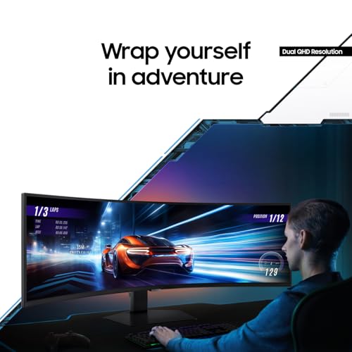 SAMSUNG 49" Odyssey G9 (G95C) DQHD 1000R Curved Gaming Monitor, 240Hz, 1ms, DisplayHDR 1000 L9256