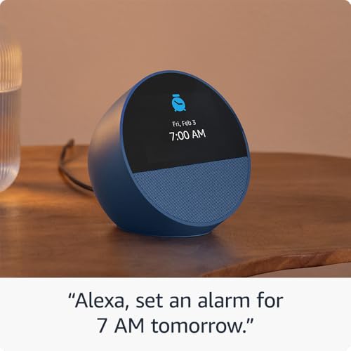 Amazon Echo Spot Smart Alarm Clock with Alexa, Black J64550