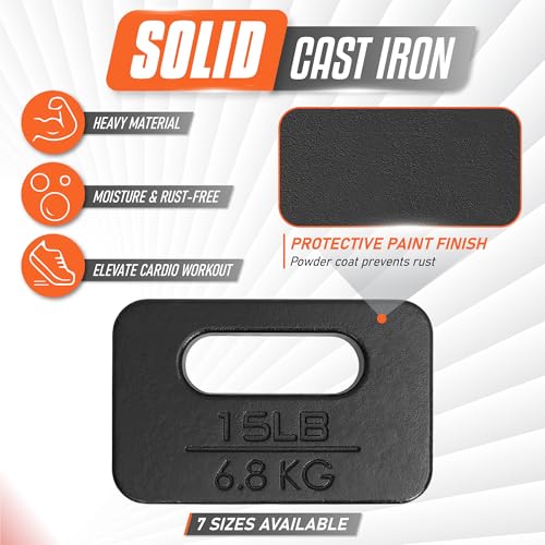 Yes4All Ruck Weight Plate, Cast Iron with Wide Grip for Strength Training R21870