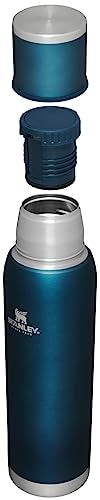 Stanley Adventure-To-Go Vacuum Bottle 25 oz Wide Mouth Insulated Stainless Steel Thermos, Blue Glow D5617