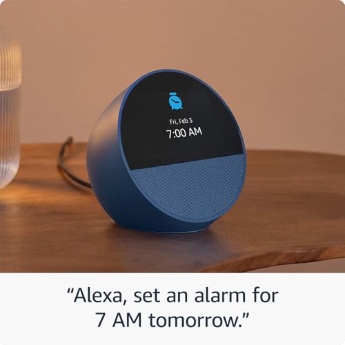 Amazon Echo Spot Smart Alarm Clock with Alexa, Black J64550