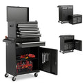 Goplus 5-Drawer Rolling Tool Chest with Lockable Wheels, Gray Z601390