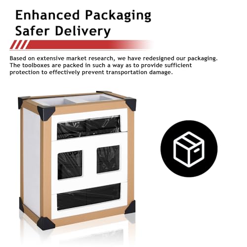 5-Drawer Rolling Tool Chest Storage Cabinet with Detachable Top Tool Box, Black R11137