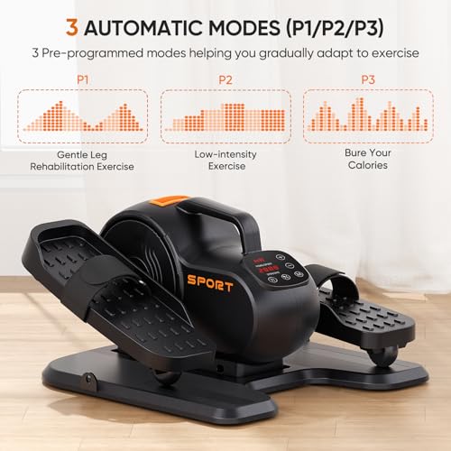 Dripex Under Desk Elliptical Machine, 3-in-1 Electric Leg Exerciser with Remote Q813825