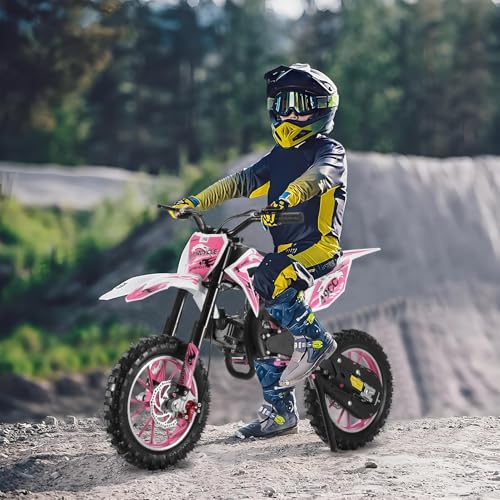 Kids Dirt Bike 49cc Gas Mini Motorcycle Off Road Pink Q561898