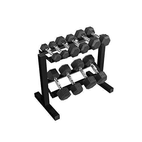 CAP Barbell 150 lb Dumbbell Set with 2-Tier Rack M513373