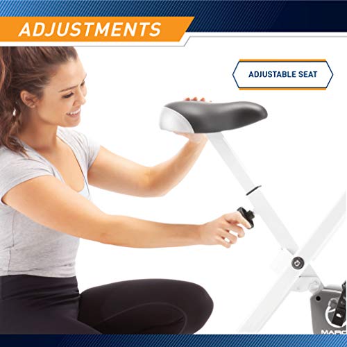 Marcy Foldable Upright Exercise Bike with Adjustable Resistance H1253