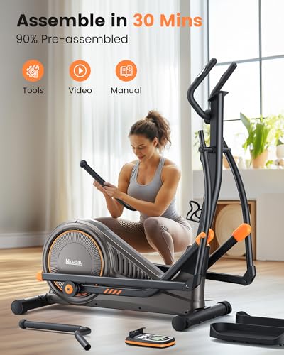 Niceday Elliptical Machine for Home, Magnetic Trainer with 16 Resistance Levels Q78334
