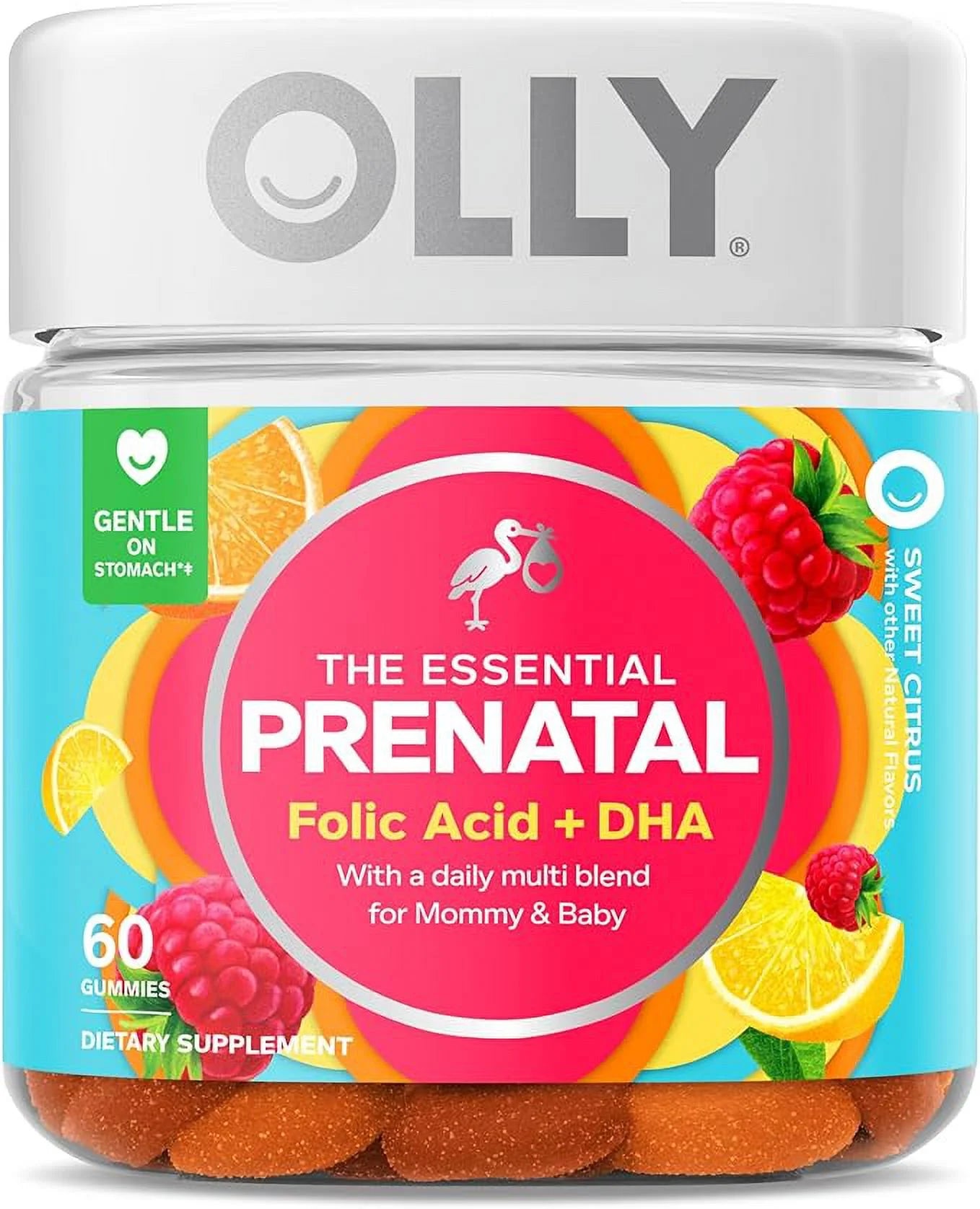 Olly The Essential Prenatal Multivitamin Gummies, Sweet Citrus, 60 Ea, 2 Pack