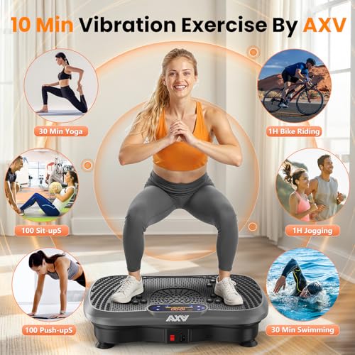 AXV Vibration Plate Fitness Platform Exercise Machine for Full Body Workout Q37919